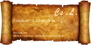 Csutor Lizandra névjegykártya